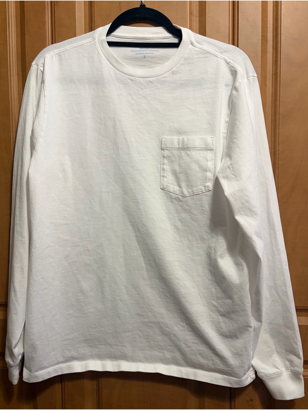 Vineyard Vines White Long-Sleeve Pocket Tee